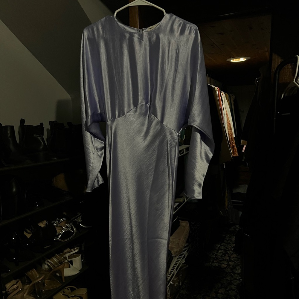 ASOS Satin Lilac Batwing Dress SIZE 6